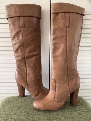 Miss Sixty Bliss Knee High Leather Boots Vtg Festival Style Y2k Sz 9/39 New