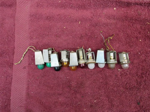 (10) VINTAGE PANEL INDICATOR LIGHT AMP ELECTRONICS BUILD GREEN WHITE ORANGE RED - Picture 5 of 9