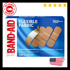 Band-Aid Brand Flexible Fabric Adhesive Bandages, 100 Count