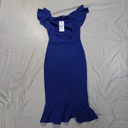Robe Talbot Runhof Bleu Royal - Taille 8, épaule Dénudée, Neuve Avec étiquettes (MSRP 1295 $)