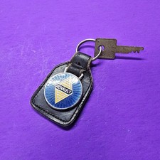 Bin33 Used Vintage Renault Black Suede Leather Key Chain Fob