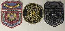 SET of 3 VINTAGE CYNTHIANA KY , COMMONWEALTH OF KENTUCKY POLICE PATCHES