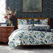The Company Store Rifle Paper Co. Peacock Classic Smooth Sateen Comforter