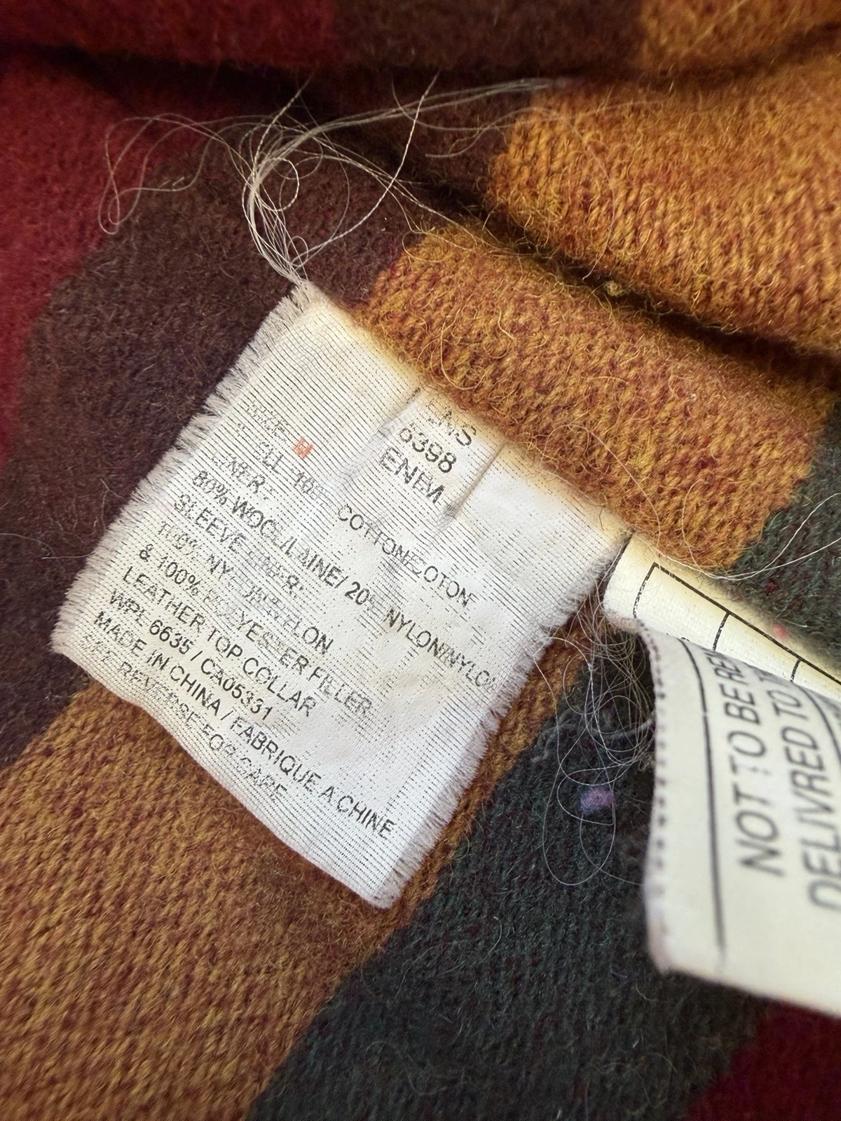 Vintage Woolrich Denim Chore Coat Blanket Lined Mens Size Large - product detail image 7