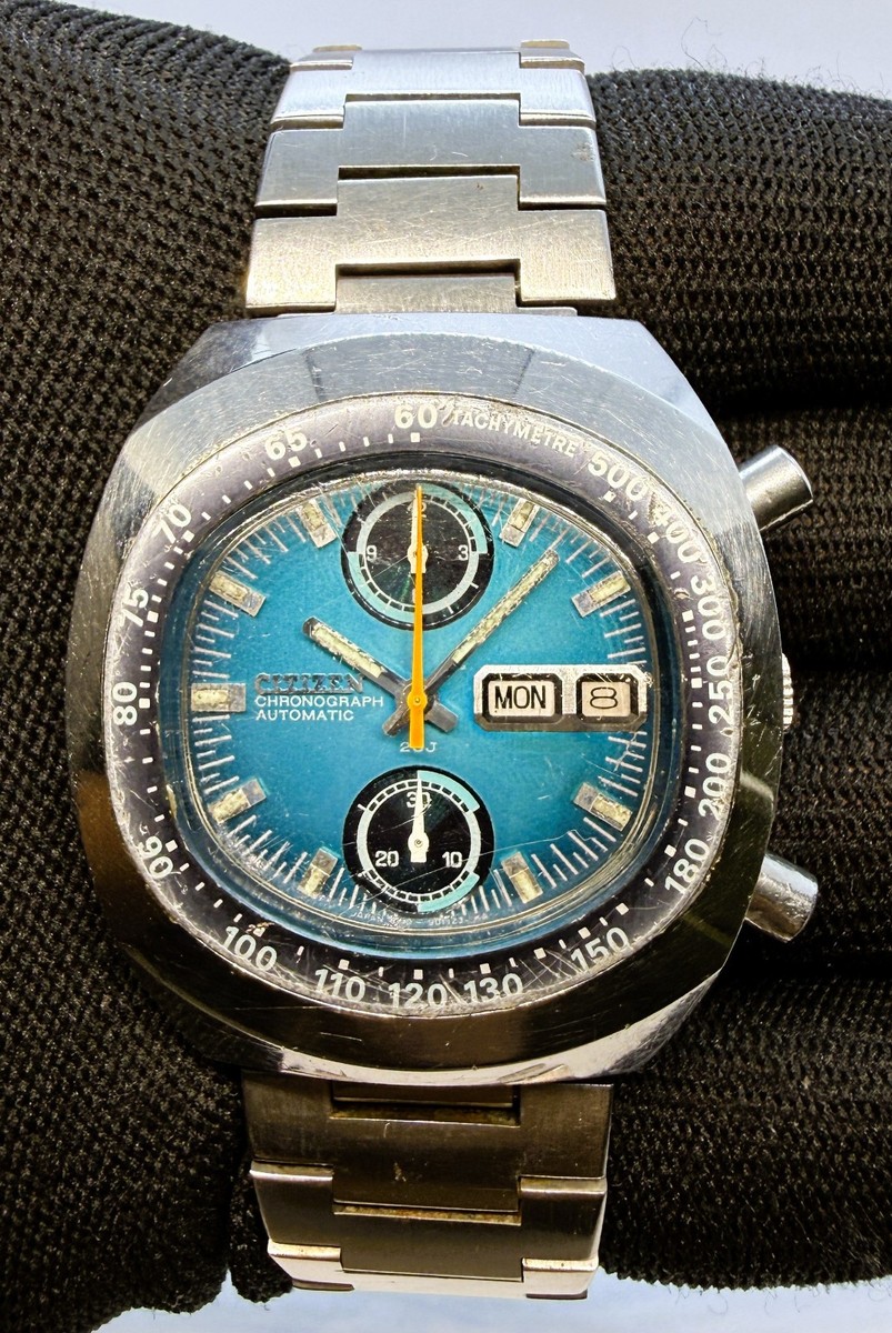 1974 August CITIZEN 67-9054 8110 Monaco Blue Dial Automatic