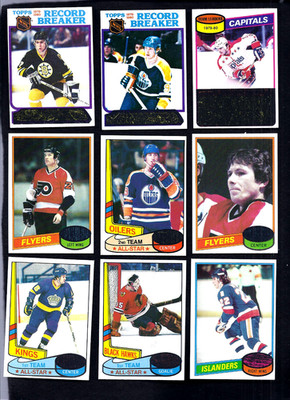 NMT 1980 Topps Hockey mostly complete set of 225/264 cards.Gretzky 2nd year set.
