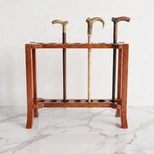 Wooden Cane Stand, 7 Stick Holder, Home D cor, 27 Inch Floor Stand