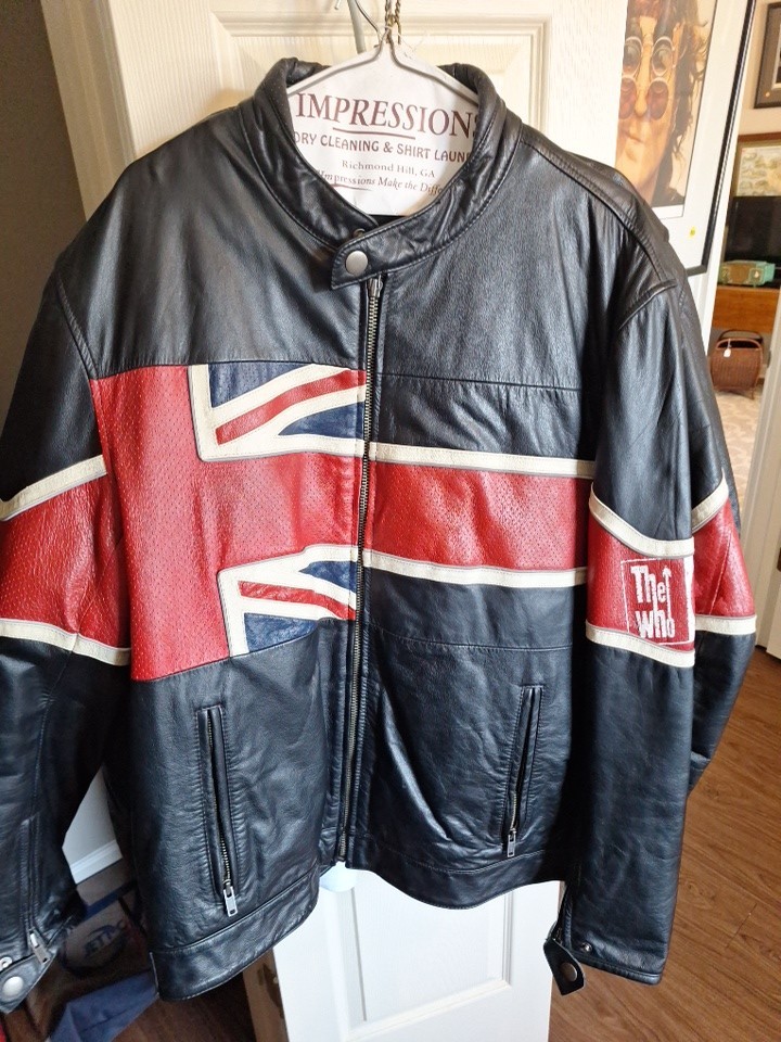 Vintage 2005 The Who Tour Leather Jacket—Rock Band Concert Merch Y2K