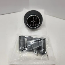 Black Leather Manual Car 5 Speed Gear Stick Shifter Shift Knob Lever Universal