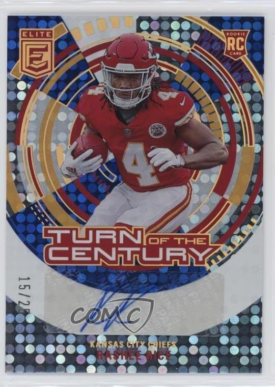 2023 Donruss Elite Turn of the Century Blue 15/25 Rashee Rice Rookie Auto RC