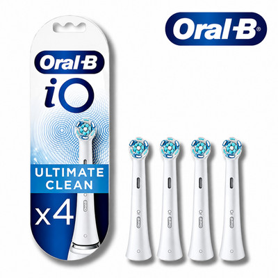 Oral-B IO Ultimate Clean Black Zahnbürstenköpfe WEISS - 4er Pack - SCHNELL NEU