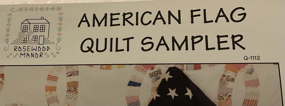 Американский флаг лоскутное одеяло образец палисандр усадьбы крестиком узор новый - Изображение 2 из 3