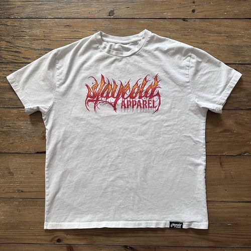 Stay Cold Apparel Graphic Tee White Medium Coffin Demon Tattoo Streetwear Shirt