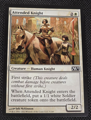 Attended Knight [Magic 2013] Magic MTG LP -- L5
