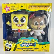 Nickelodeon Bob Esponja Pantalones Cuadrados Conjunto de Figuras Flocadas 01 Bob Esponja Sandy Nuevo 2 Piezas