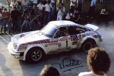 RALLY RACING DRIVER Walter Röhrl & Christian Geistdörfer autographs, signed phot