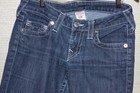 True Religion Skinny Jeans Size 27 Rhinestone Horseshoe Pockets Dark Wash Blue — photo 3