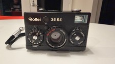 Rollei 35 SE Black with HFT Sonnar 40mm f2.8 lens, flash and more