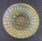 VINTAGE CARNIVAL BEAUTIFUL NORTHWOOD AQUA OPALESCENT STIPPLED THREE FRUITS PLATE