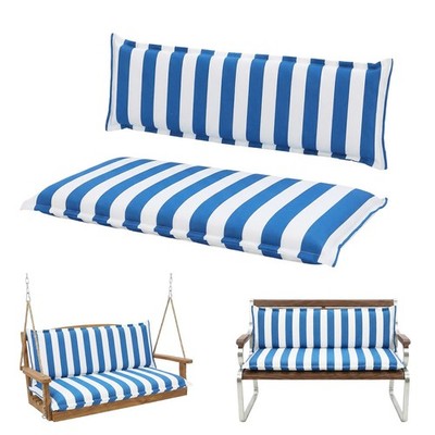 Aoodor Outdoor Bench Cushion Set Patio Swing Loveseat /3-Seater Pads w/ Backrest