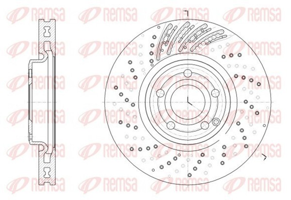 2X Bremsscheibe Remsa 62528.10 FüR Mercedes CLS C218 Shooting Brake X218 350 218-image