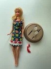 Vintage Barbie Doll 1970 Walk Lively MOD blonde rooted lashes w/walker