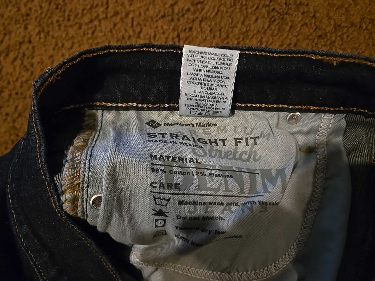 Members Mark Jeans 32x30 New With Tags