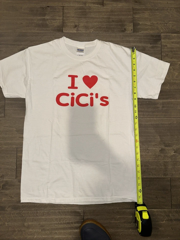 Camiseta Publicitaria I Love Cici’s Pizza Talla Mediana De Colección Rara Foto 3 de 3