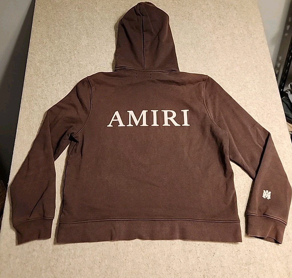 Authentic Amiri Brown Core Logo Hoodie brown color rust faded distressed L USA