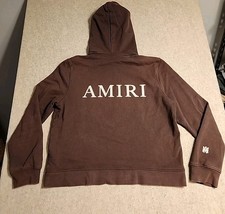 Authentic Amiri Brown Core Logo Hoodie brown color rust faded distressed L USA