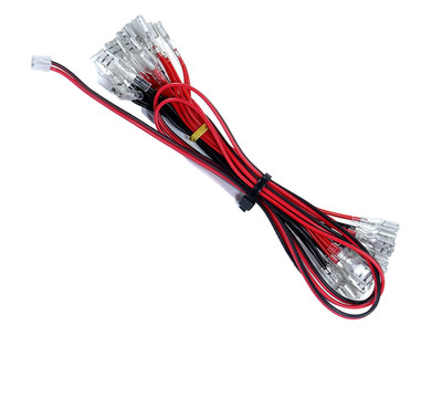 5V Beleuchtete LED Arcade JST 8 x Stecker 6.3mm Verdrahtung Kabelbaum Zero...