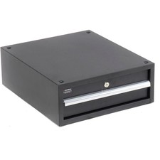 Global Industrial 6" H Steel Drawer W/ Cylinder Lock 17-1/4"W x 20"D Black