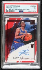 2022 Panini Impeccable Rookie Asia Red 7/8 Trevor Keels #RA-TKL PSA 7 Auto 8d9