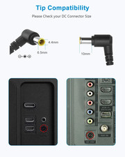 For LG Monitor Power Cord 19V Power Supply for LG Electronics 19" 20" 22" 23"...