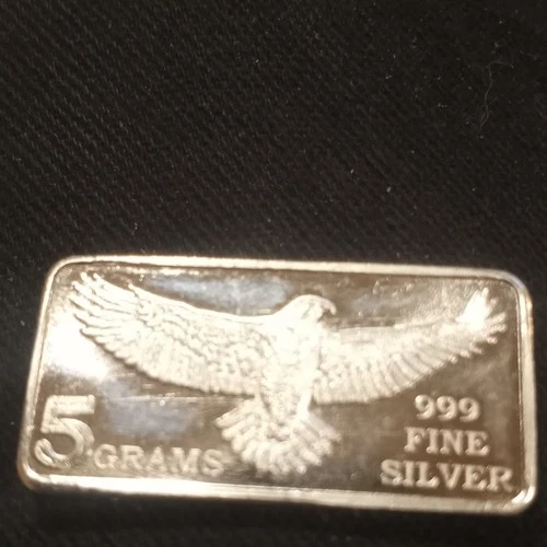5 Grams silver bullion bars