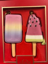 lenox friends forever popcicle ornament, set of 2, christmas decoration