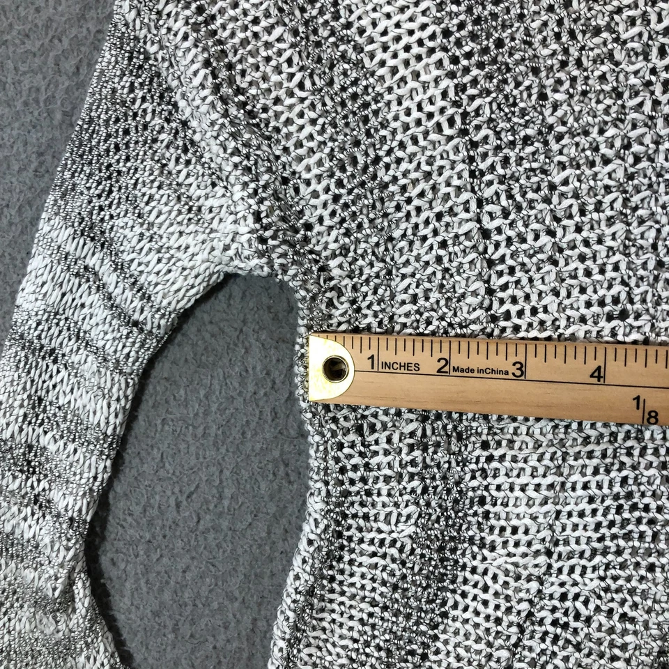 头盔 lang 上衣女式 L 灰色开放式针织 SW-SW0722 钩针超大透明 — 第 2/4 张图片