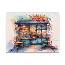 Coffee Shop Decor - Watercolor Aesthetic Canvas