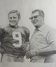 Signed Copy 1995 #24/350 Printed Version Sonny Jurgensen And Vince Lombardi
