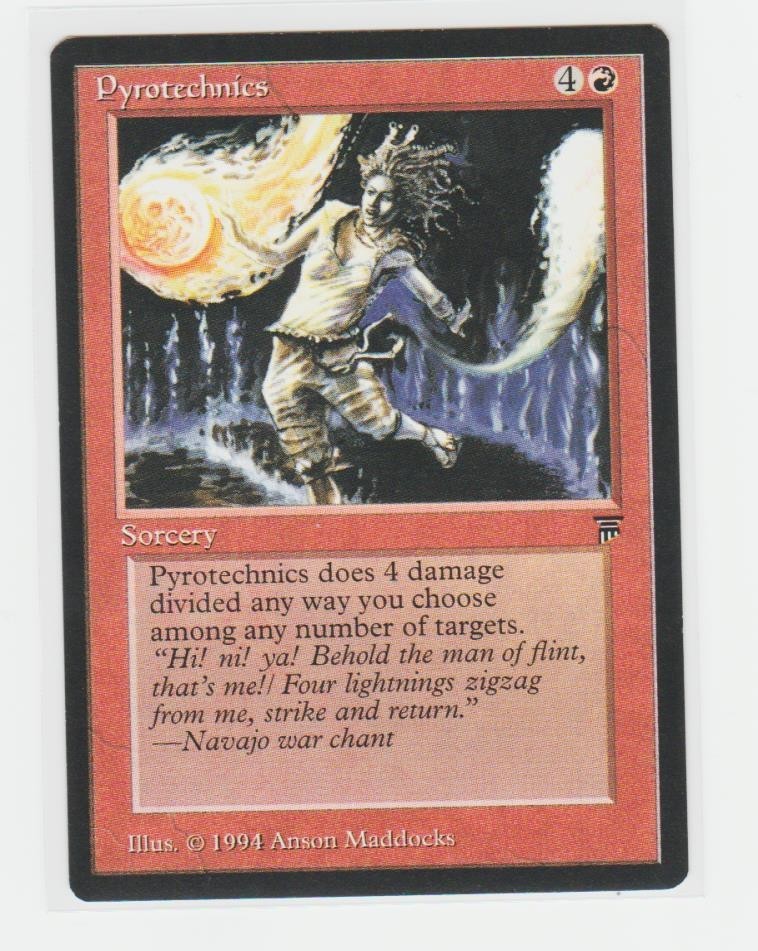 Magic the Gathering ~ MTG ~ 1x Pyrotechnics ~ LEGENDS ~ M/NM