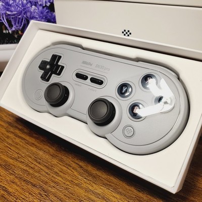 NEW 8BitDo SN30 Pro Bluetooth Controller Hall Effect Joystick Gray Wireless Game