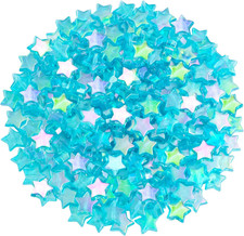 200 PCS Acrylic Star Shape Beads, Star Shape Charming Beads, Acrylic 11Mm Beads