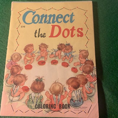 Vintage Samuel Lowe Co Connect the Dots Coloring Book 1950's USA
