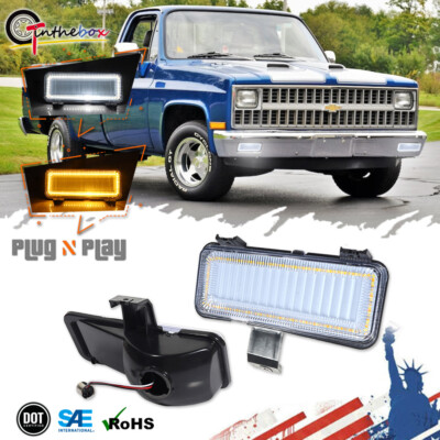 Clear Lens Switchback LED Signal Lights Fits 81-82 Chevrolet GMC PU Blazer Jimmy