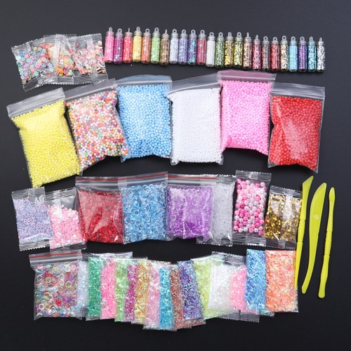 60PCS DIY Handmade Ball Granules Clay Supplies Kit Clay Beads Charms Beads