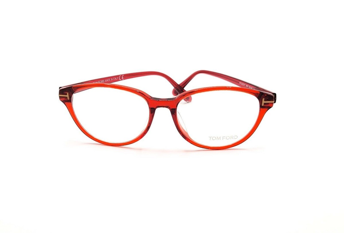 Tom Ford TF 5422-F Red 066 Plastic Optical Eyeglasses Frame