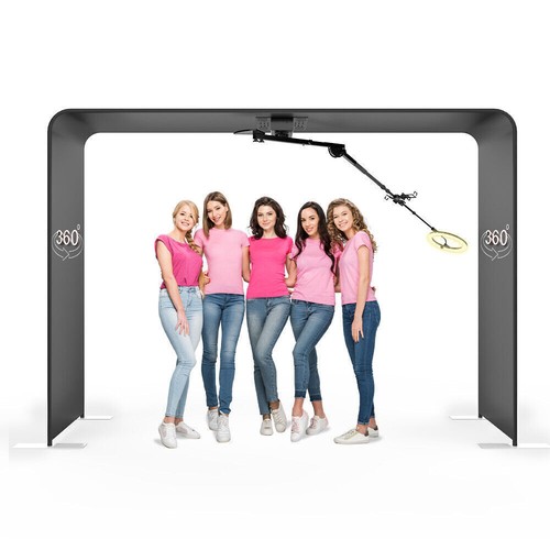 Overhead 360 Photo Booth Selfie Video Booth,with Ring Light,for Party Wedding - Picture 5 of 14