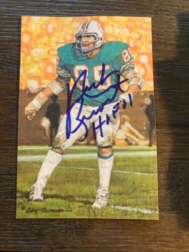 Nick Buoniconti Miami Dolphin Goal Line Art signed autographed football card HOF - Picture 1 of 1