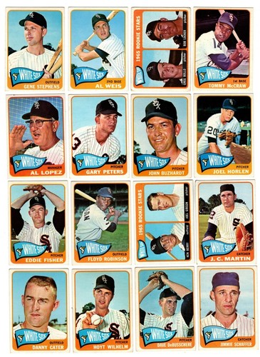 1965 Topps CHICAGO WHITE SOX baseball 28 card team set TOMMY JOHN vg to ...