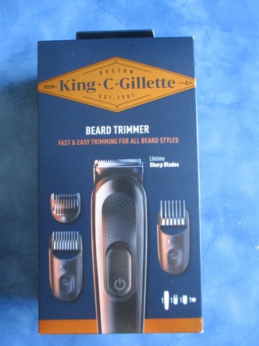 Tondeuse à Barbe KING C. GILLETTE - 3 Têtes, Rechargeable, Lavable - Neuf (ouvert)